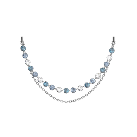 Blue Shimmer ArtChain mit Swarovski Kristallen aus 925er Sterling Silber aus dem ATELIER VI VA