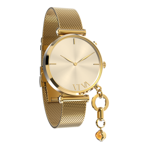 VI VA Gold mit Eternal Light Citrin Zeitfänger