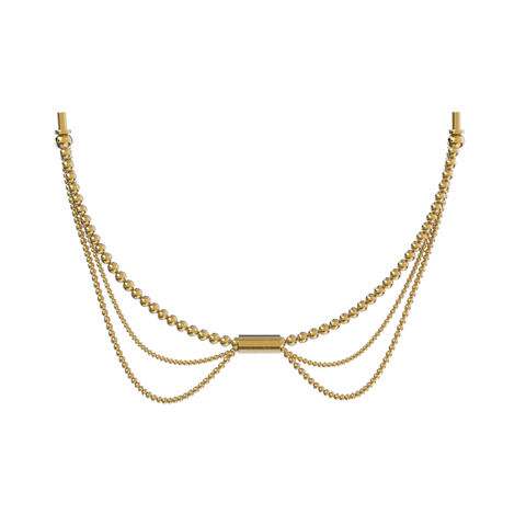 Layering Buzz Gold ArtChain 925er Sterling Silber 18 k vergoldet aus dem ATELIER VI VA