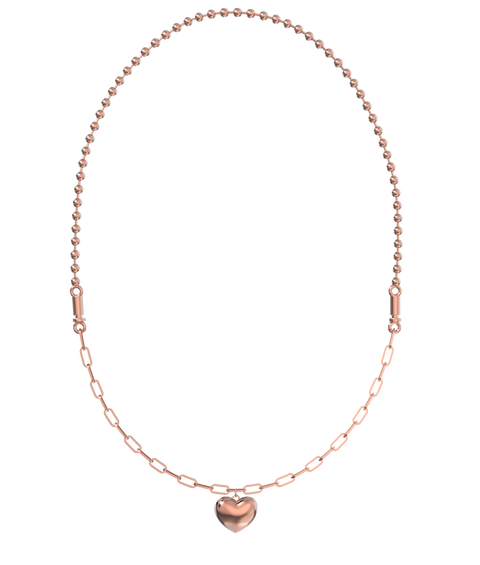 Schmuckkette With Love mit roségoldener Kugelkette aus dem ATELIER VI VA
